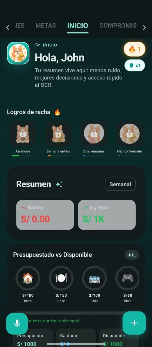 SumaYa app pantalla 1